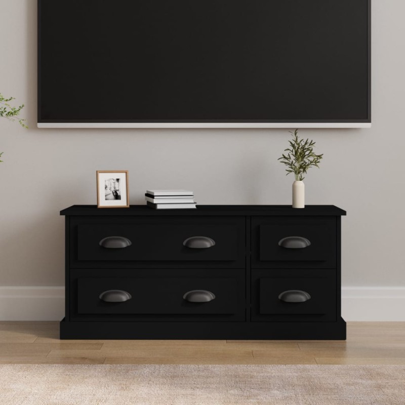 vidaXL Mobile Porta TV Nero 100x35,5x45 cm in Legno Multistrato vidaXL Mobile Porta TV Nero 100x35,5x45 cm in Legno Multistrato