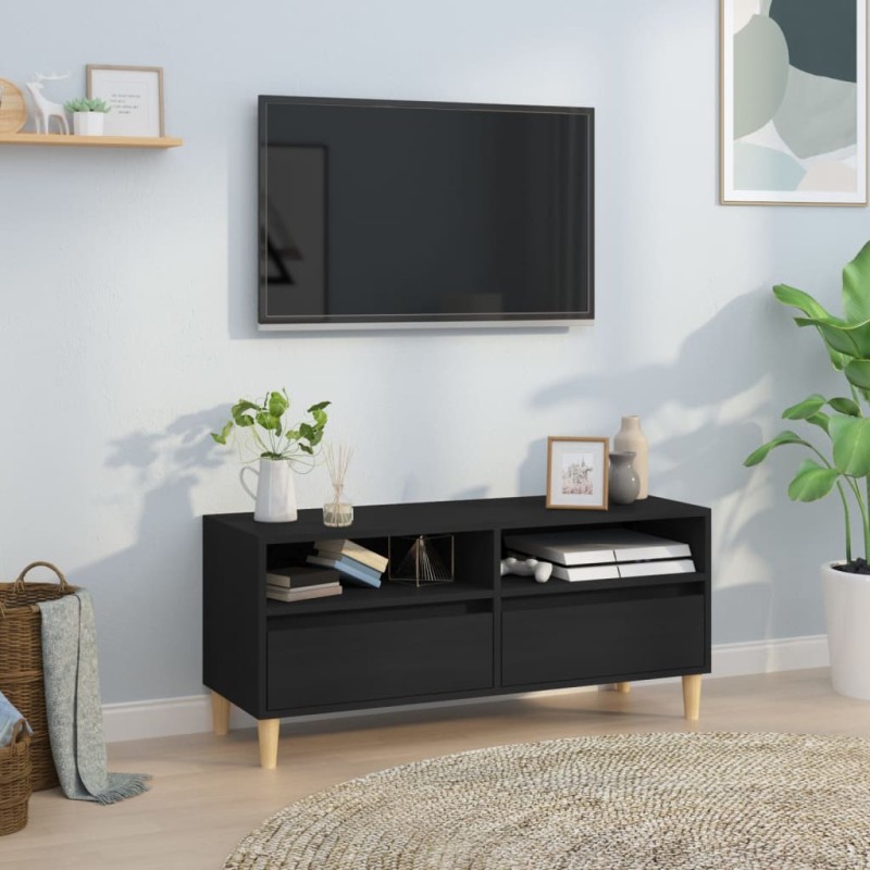 vidaXL Mobile Porta TV Nero 100x34,5x44,5 cm in Legno Multistrato