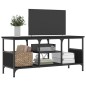 vidaXL Mobile Porta TV Nero 100x35x45 cm in Legno Multistrato e Ferro