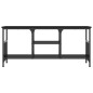 vidaXL Mobile Porta TV Nero 100x35x45 cm in Legno Multistrato e Ferro
