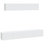 vidaXL Set di Mobili Porta TV 4 pz Bianco in Legno Multistrato vidaXL Set di Mobili Porta TV 4 pz Bianco in Legno Multistrato