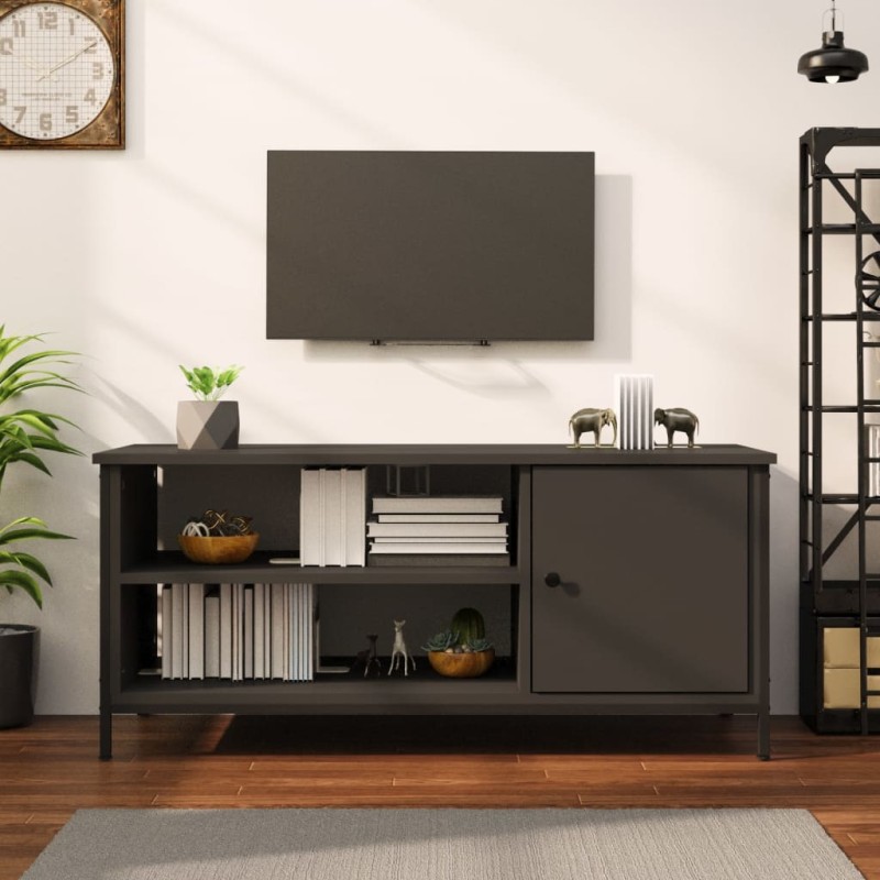 vidaXL Mobile Porta TV Nero 100x40x45 cm in Legno Multistrato vidaXL Mobile Porta TV Nero 100x40x45 cm in Legno Multistrato