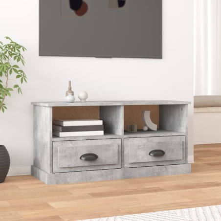 vidaXL Mobile Porta TV Grigio Cemento 93x35,5x45cm Legno Multistrato