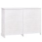 Credenza con 10 Cassetti Bianca 113x30x79 cm in Legno