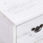 Credenza con 10 Cassetti Bianca 113x30x79 cm in Legno