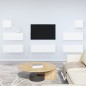 vidaXL Set di Mobili Porta TV 7 pz Bianco in Legno Multistrato vidaXL Set di Mobili Porta TV 7 pz Bianco in Legno Multistrato