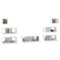 vidaXL Set di Mobili Porta TV 7 pz Bianco in Legno Multistrato vidaXL Set di Mobili Porta TV 7 pz Bianco in Legno Multistrato