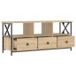 vidaXL Mobile TV Rovere Sonoma 102x33x45 cm Legno Multistrato e Ferro