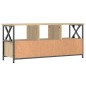 vidaXL Mobile TV Rovere Sonoma 102x33x45 cm Legno Multistrato e Ferro