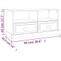 vidaXL Mobile Porta TV Bianco 93x35,5x45 cm in Legno Multistrato vidaXL Mobile Porta TV Bianco 93x35,5x45 cm in Legno Multistrato