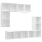 vidaXL Set di Mobili Porta TV 4 pz Bianco in Legno Multistrato vidaXL Set di Mobili Porta TV 4 pz Bianco in Legno Multistrato