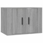 vidaXL Set Mobili Porta TV 3 pz Grigio Sonoma in Legno Multistrato vidaXL Set Mobili Porta TV 3 pz Grigio Sonoma in Legno Multistrato