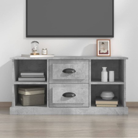 vidaXL Mobile Porta TV Grigio Cemento 99,5x35,5x48cm Legno Multistrato