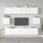 vidaXL Set di Mobili Porta TV 6 pz Bianco in Legno Multistrato vidaXL Set di Mobili Porta TV 6 pz Bianco in Legno Multistrato