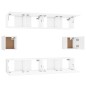 vidaXL Set di Mobili Porta TV 6 pz Bianco in Legno Multistrato vidaXL Set di Mobili Porta TV 6 pz Bianco in Legno Multistrato