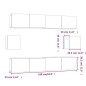vidaXL Set di Mobili Porta TV 6 pz Bianco in Legno Multistrato vidaXL Set di Mobili Porta TV 6 pz Bianco in Legno Multistrato