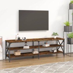 vidaXL Mobile TV Rovere Fumo 160x40x50 cm in Legno Multistrato