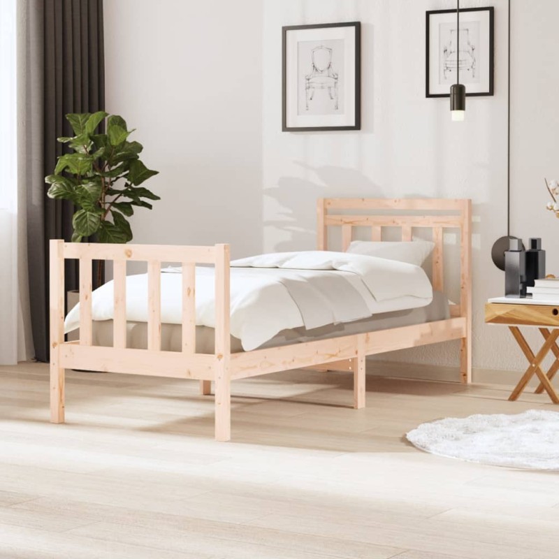 vidaXL Giroletto in Legno Massello 90x190 cm 3FT6 Single vidaXL Giroletto in Legno Massello 90x190 cm 3FT6 Single