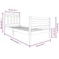 vidaXL Giroletto in Legno Massello 90x200 cm