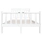 vidaXL Giroletto Bianco in Legno Massello 120x190 cm 4FT Small Double vidaXL Giroletto Bianco in Legno Massello 120x190 cm 4FT Small Double