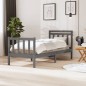 vidaXL Giroletto Grigio in Legno Massello 90x190 cm 3FT6 Single vidaXL Giroletto Grigio in Legno Massello 90x190 cm 3FT6 Single