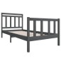 vidaXL Giroletto Grigio in Legno Massello 90x190 cm 3FT6 Single vidaXL Giroletto Grigio in Legno Massello 90x190 cm 3FT6 Single