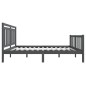 vidaXL Giroletto Grigio in Legno Massello 120x190 cm 4FT Small Double