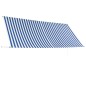 Tenda da Sole Retrattile 350x150 cm Blu e Bianco Tenda da Sole Retrattile 350x150 cm Blu e Bianco