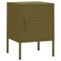 vidaXL Comodino Verde Oliva 35x35x51 cm in Acciaio vidaXL Comodino Verde Oliva 35x35x51 cm in Acciaio