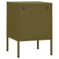 vidaXL Comodino Verde Oliva 35x35x51 cm in Acciaio vidaXL Comodino Verde Oliva 35x35x51 cm in Acciaio