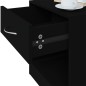 vidaXL Comodini 2 pz con Cassetto Neri vidaXL Comodini 2 pz con Cassetto Neri