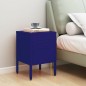 vidaXL Comodino Blu Marino 35x35x51 cm in Acciaio vidaXL Comodino Blu Marino 35x35x51 cm in Acciaio