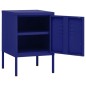 vidaXL Comodino Blu Marino 35x35x51 cm in Acciaio vidaXL Comodino Blu Marino 35x35x51 cm in Acciaio