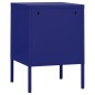 vidaXL Comodino Blu Marino 35x35x51 cm in Acciaio vidaXL Comodino Blu Marino 35x35x51 cm in Acciaio