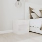 vidaXL Comodini 2 pz con Cassetto in Bianco Lucido vidaXL Comodini 2 pz con Cassetto in Bianco Lucido