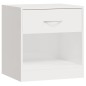 vidaXL Comodini 2 pz con Cassetto in Bianco Lucido vidaXL Comodini 2 pz con Cassetto in Bianco Lucido