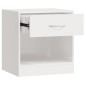 vidaXL Comodini 2 pz con Cassetto in Bianco Lucido vidaXL Comodini 2 pz con Cassetto in Bianco Lucido