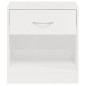 vidaXL Comodini 2 pz con Cassetto in Bianco Lucido vidaXL Comodini 2 pz con Cassetto in Bianco Lucido