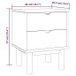 vidaXL Comodino OTTA 46x39,5x57 cm in Legno Massello di Pino vidaXL Comodino OTTA 46x39,5x57 cm in Legno Massello di Pino