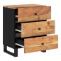 vidaXL Comodino 50x33x62 cm Legno Massello Acacia e Legno Multistrato vidaXL Comodino 50x33x62 cm Legno Massello Acacia e Legno Multistrato