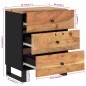 vidaXL Comodino 50x33x62 cm Legno Massello Acacia e Legno Multistrato vidaXL Comodino 50x33x62 cm Legno Massello Acacia e Legno Multistrato