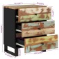 vidaXL Comodino 50x33x62cm Legno Massello Recupero e Legno Multistrato