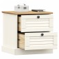 vidaXL Comodino VIGO Bianco 42x35x40 cm in Legno Massello di Pino