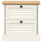 vidaXL Comodino VIGO Bianco 42x35x40 cm in Legno Massello di Pino