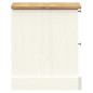 vidaXL Comodino VIGO Bianco 42x35x40 cm in Legno Massello di Pino