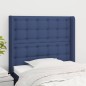 vidaXL Testiera ad Orecchio Blu 93x16x118/128 cm in Tessuto