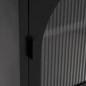 vidaXL Comodino Nero 50x35x60 cm Vetro e Acciaio