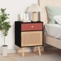 vidaXL Comodini 2 pz Neri 40x30x55 cm in Legno Multistrato vidaXL Comodini 2 pz Neri 40x30x55 cm in Legno Multistrato