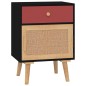 vidaXL Comodini 2 pz Neri 40x30x55 cm in Legno Multistrato vidaXL Comodini 2 pz Neri 40x30x55 cm in Legno Multistrato
