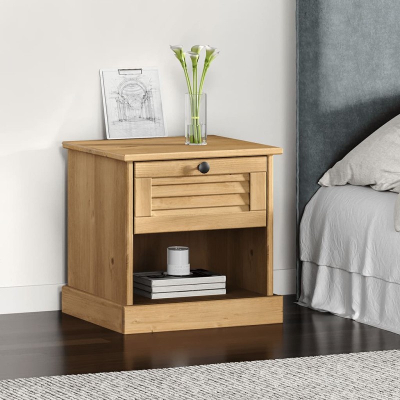 vidaXL Comodino VIGO 42x35x42 cm in Legno Massello di Pino vidaXL Comodino VIGO 42x35x42 cm in Legno Massello di Pino